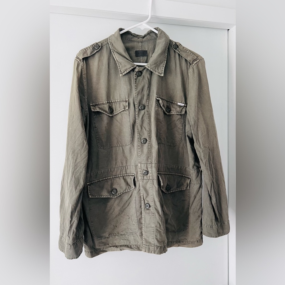 MOTHER Denim Army Green Shirt Jacket